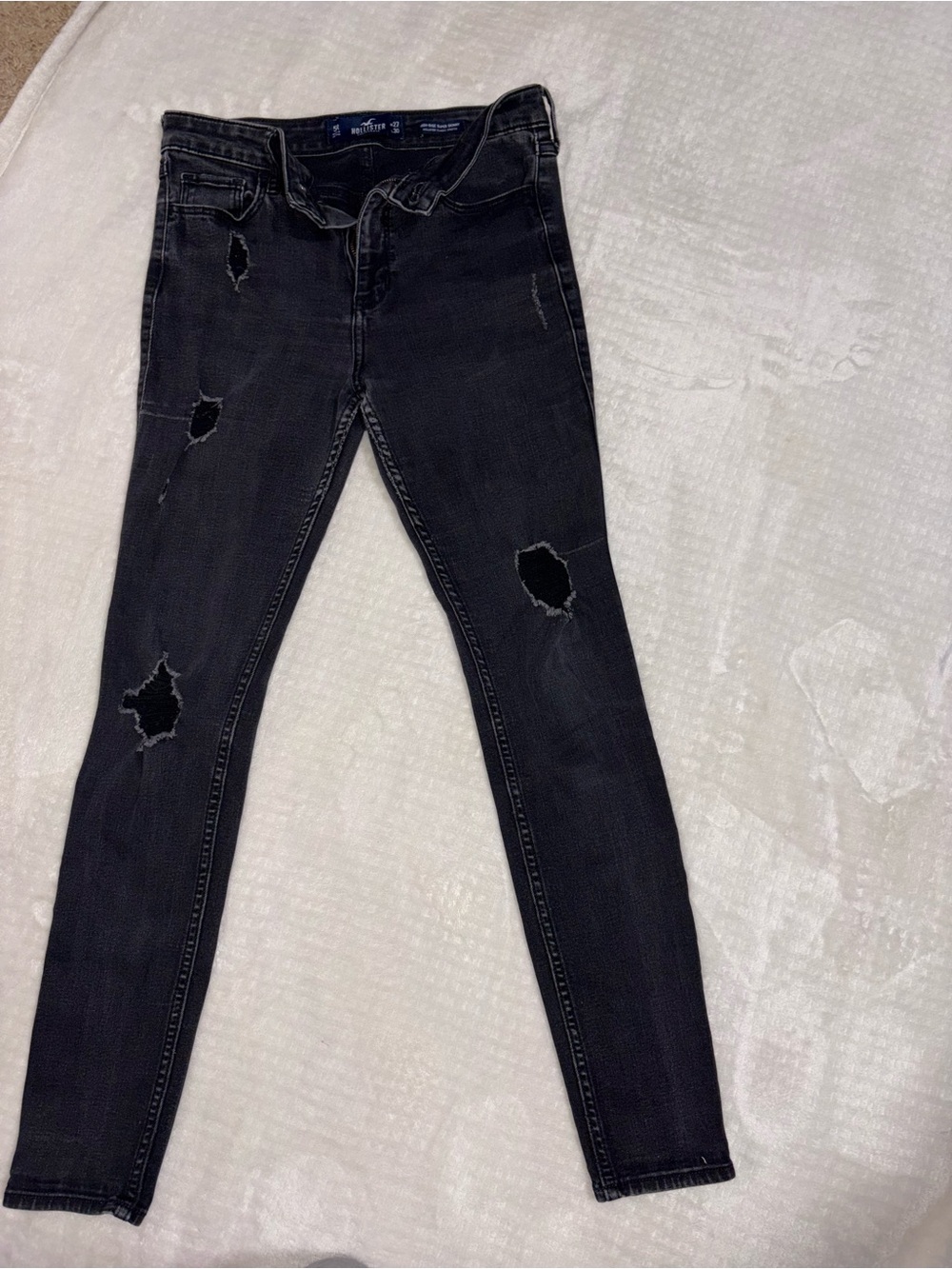 Hollister Black Distressed Skinny Jeans